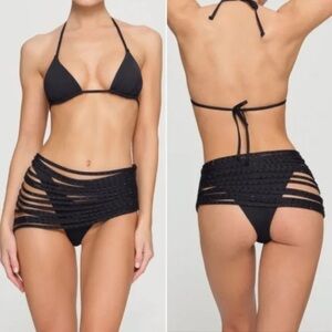 SKIMS Rhinestone Swim Strappy Skirt NWT